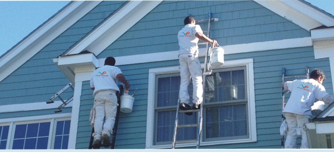 Repair Team. Man And Woman In Hardhats With Clipboard And Paint Brush