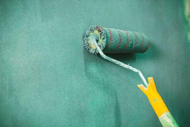 Living room interior with an empty frame